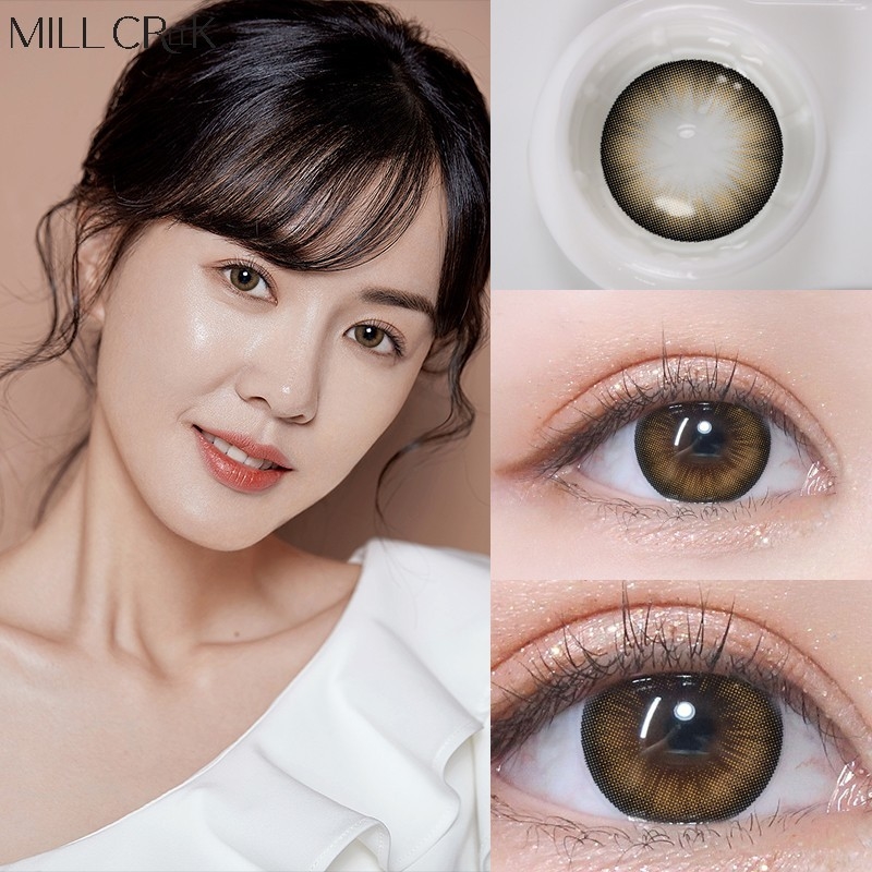 Pear Brown Daily Disposable Lenses 8.6mm Base Curve Millcreek Lenses With UV Protection