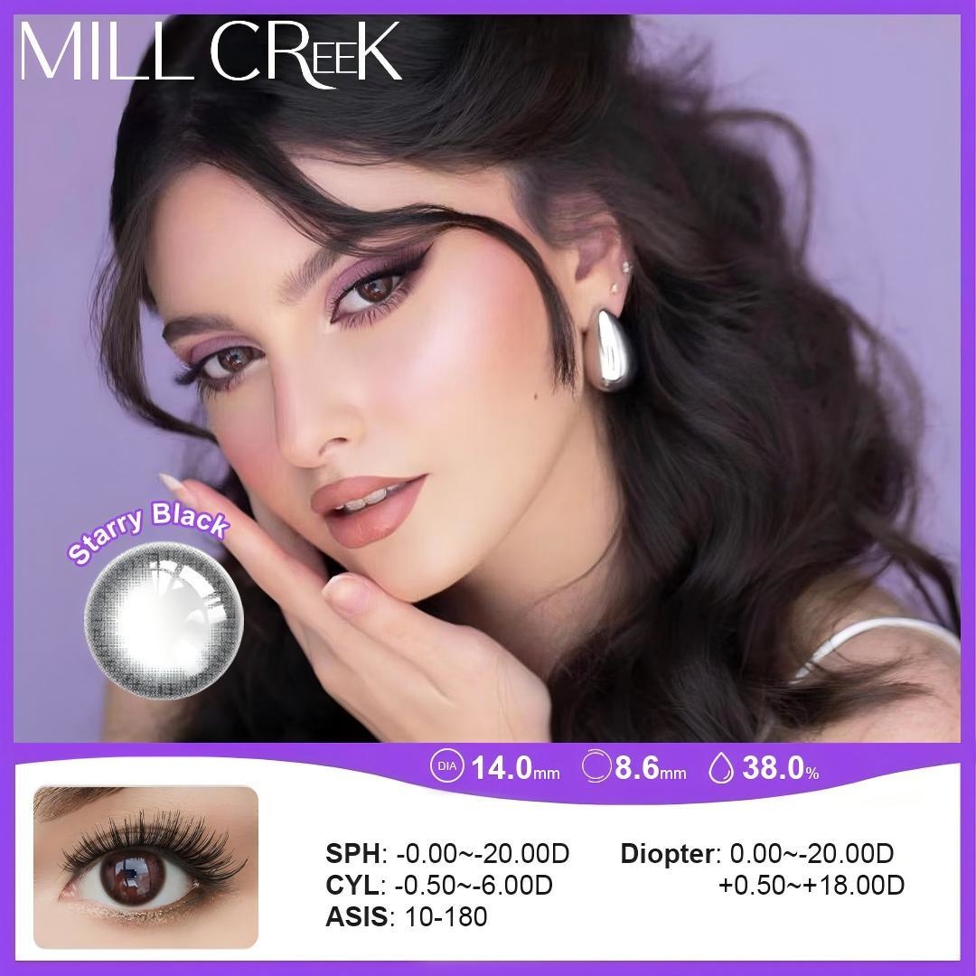 Starry Black Daily Disposable Contact Lenses 14.0mm Diameter Aspherical Millcreek Lenses