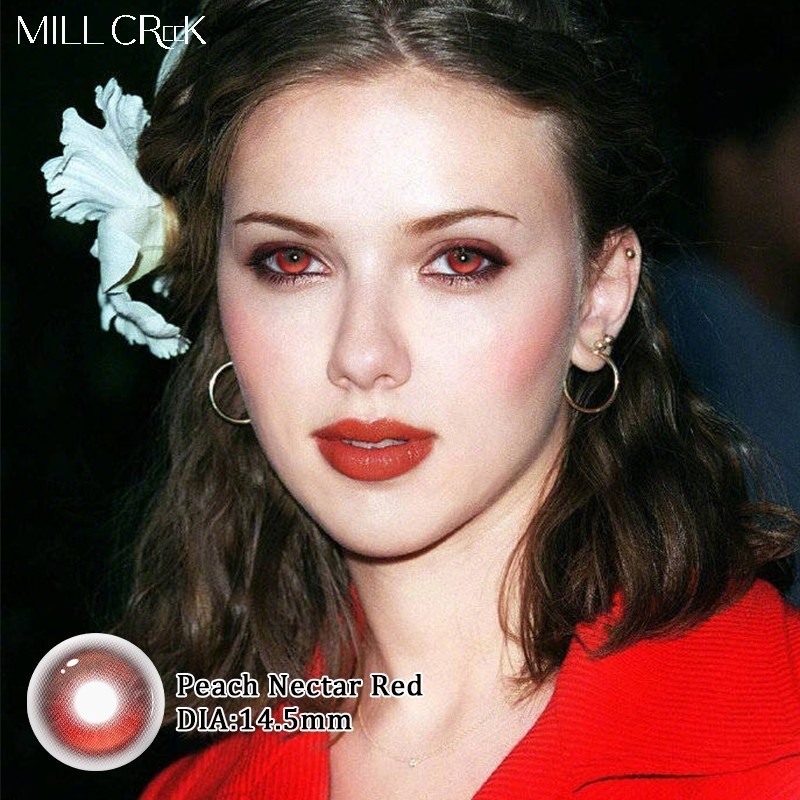 14.5mm Diameter Daily Contact Lenses Peach Nectar Millcreek Lenses With HEMA Material