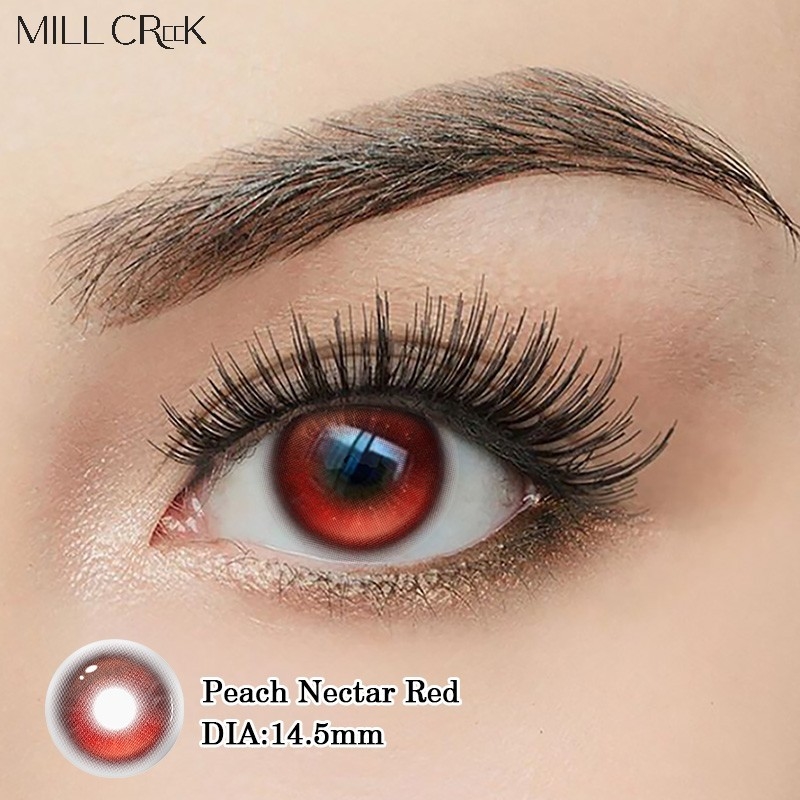 14.5mm Diameter Daily Contact Lenses Peach Nectar Millcreek Lenses With HEMA Material