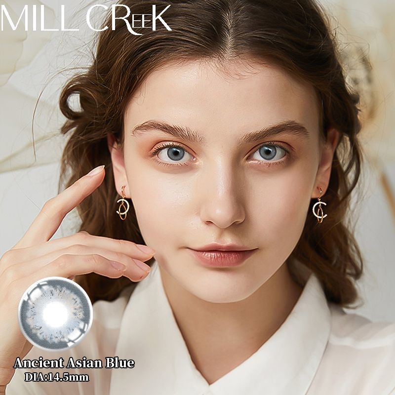 Ancient Asian Grey Contact Lenses Daily Disposable Lenses 14.5mm Diameter