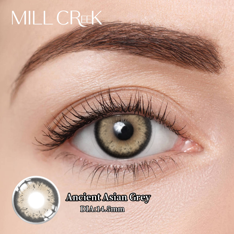 Ancient Asian Grey Contact Lenses Daily Disposable Lenses 14.5mm Diameter